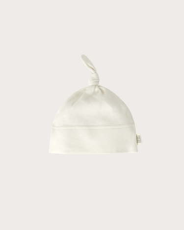 Cotton Knotted Beanie - Cream