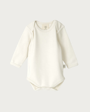 Cotton Long Sleeve Bodysuit - Cream