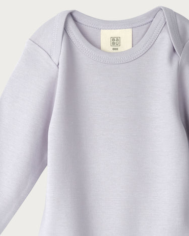 Cotton Long Sleeve Bodysuit - Lavender