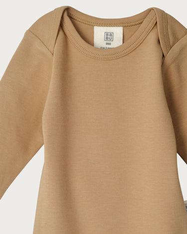 Cotton Long Sleeve Bodysuit - Marigold