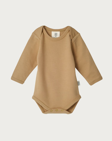 Cotton Long Sleeve Bodysuit - Marigold