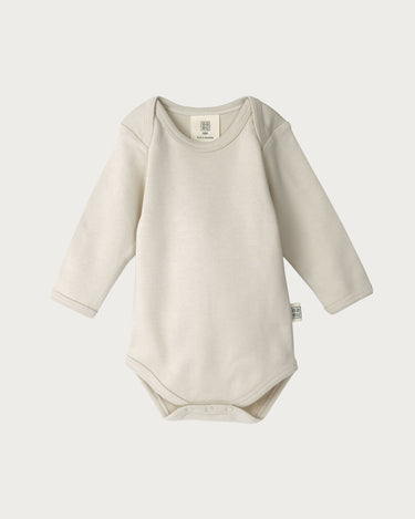 Cotton Long Sleeve Bodysuit - Oat