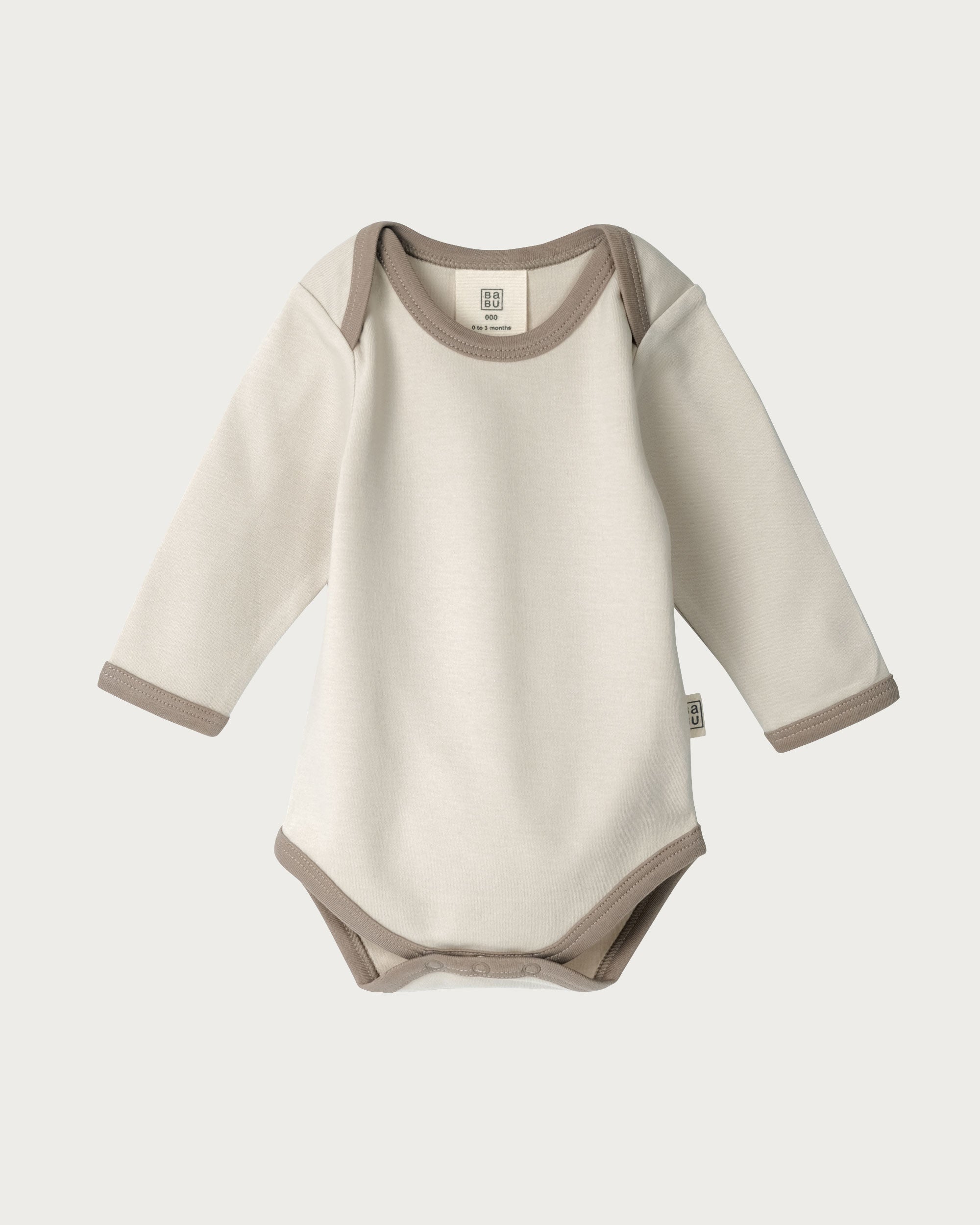 Long Sleeve Bodysuit - Oat Contrast