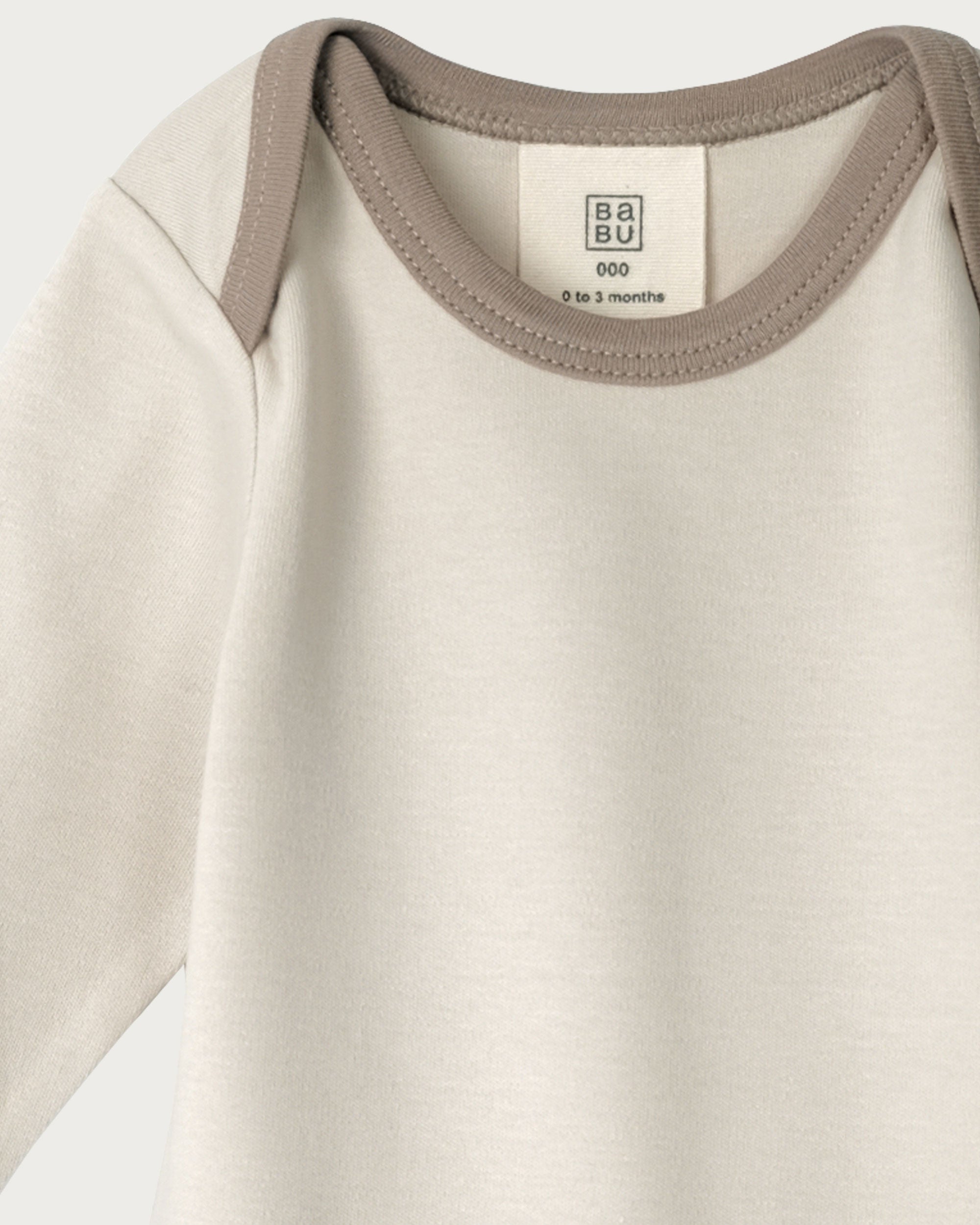 Long Sleeve Bodysuit - Oat Contrast