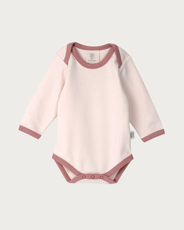 Cotton Long Sleeve Bodysuit - Petal Contrast