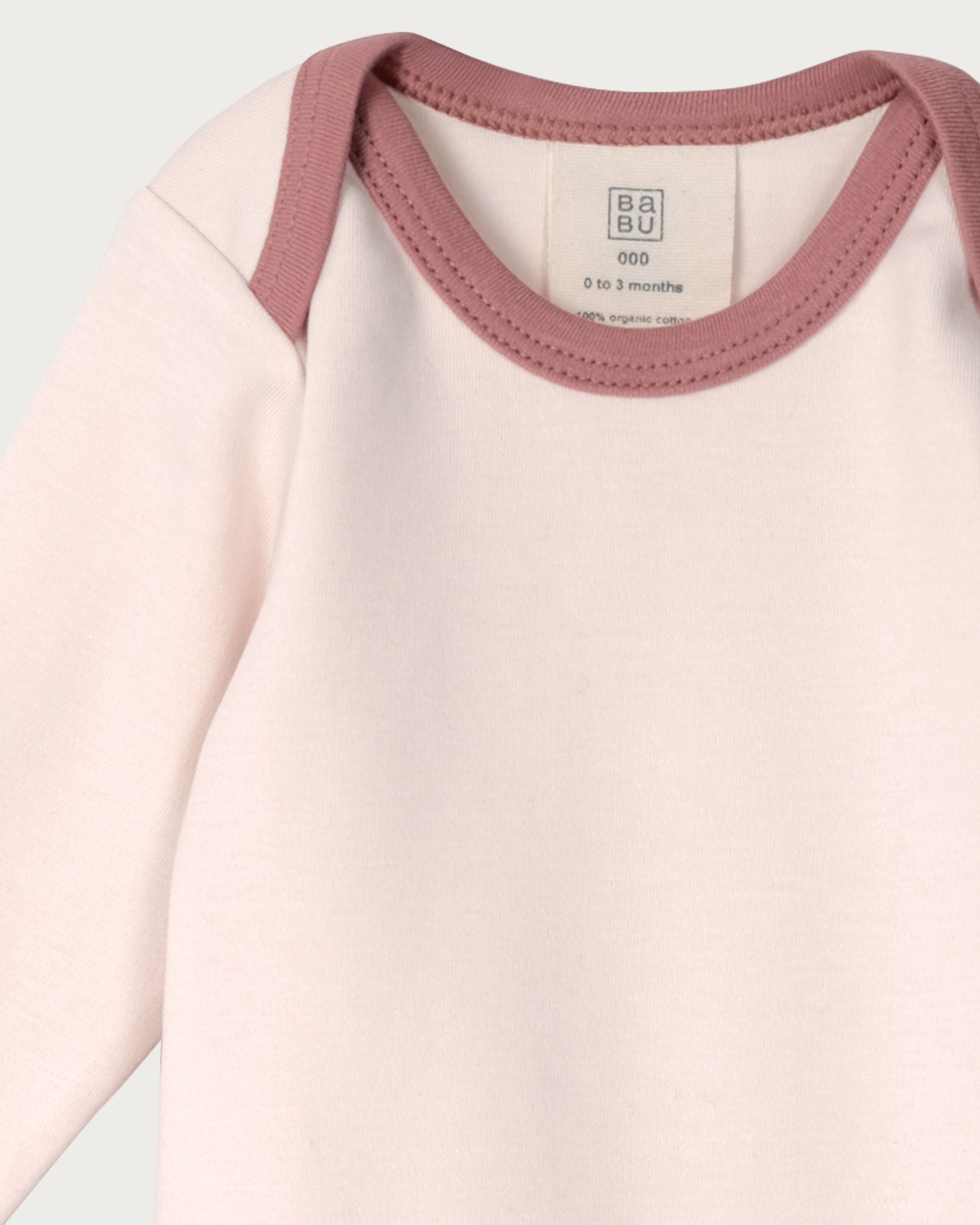 Long Sleeve Bodysuit - Petal Contrast