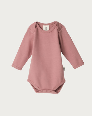 Cotton Long Sleeve Bodysuit - Rose