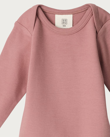 Cotton Long Sleeve Bodysuit - Rose