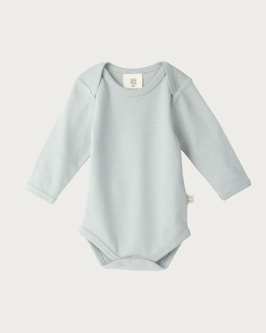 Cotton Long Sleeve Bodysuit - Sky