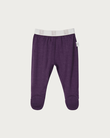 Merino Footed Leggings - Plum
