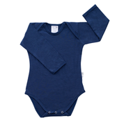 Long Sleeve Bodysuit | Navy - Merino & Me
