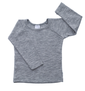 Long Sleeve Top | Grey Marle - Merino & Me