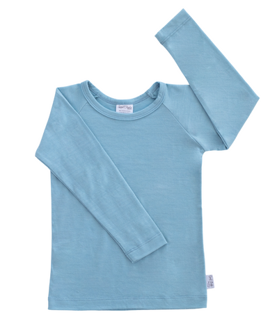 Long Sleeve Top | Sky Blue - Merino & Me