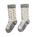 Long Baby Socks | Grey Marle Crosses - Merino & Me
