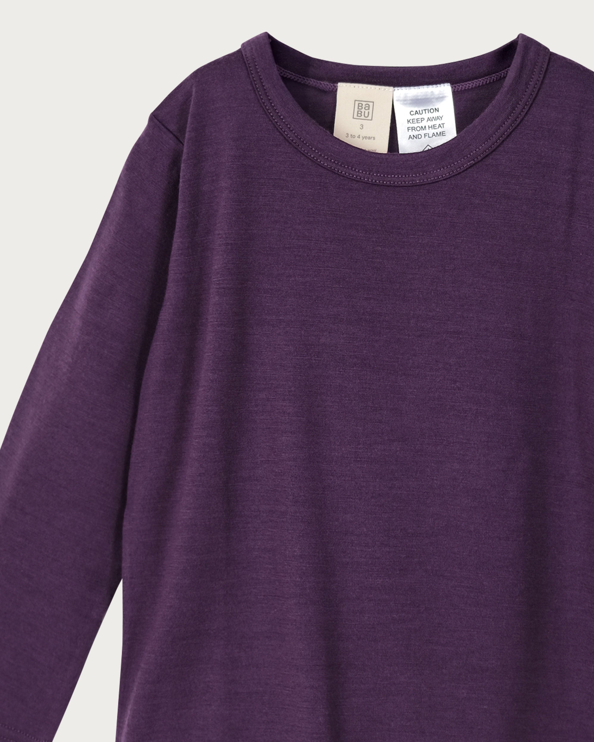 Merino Long Sleeve Tee - Plum