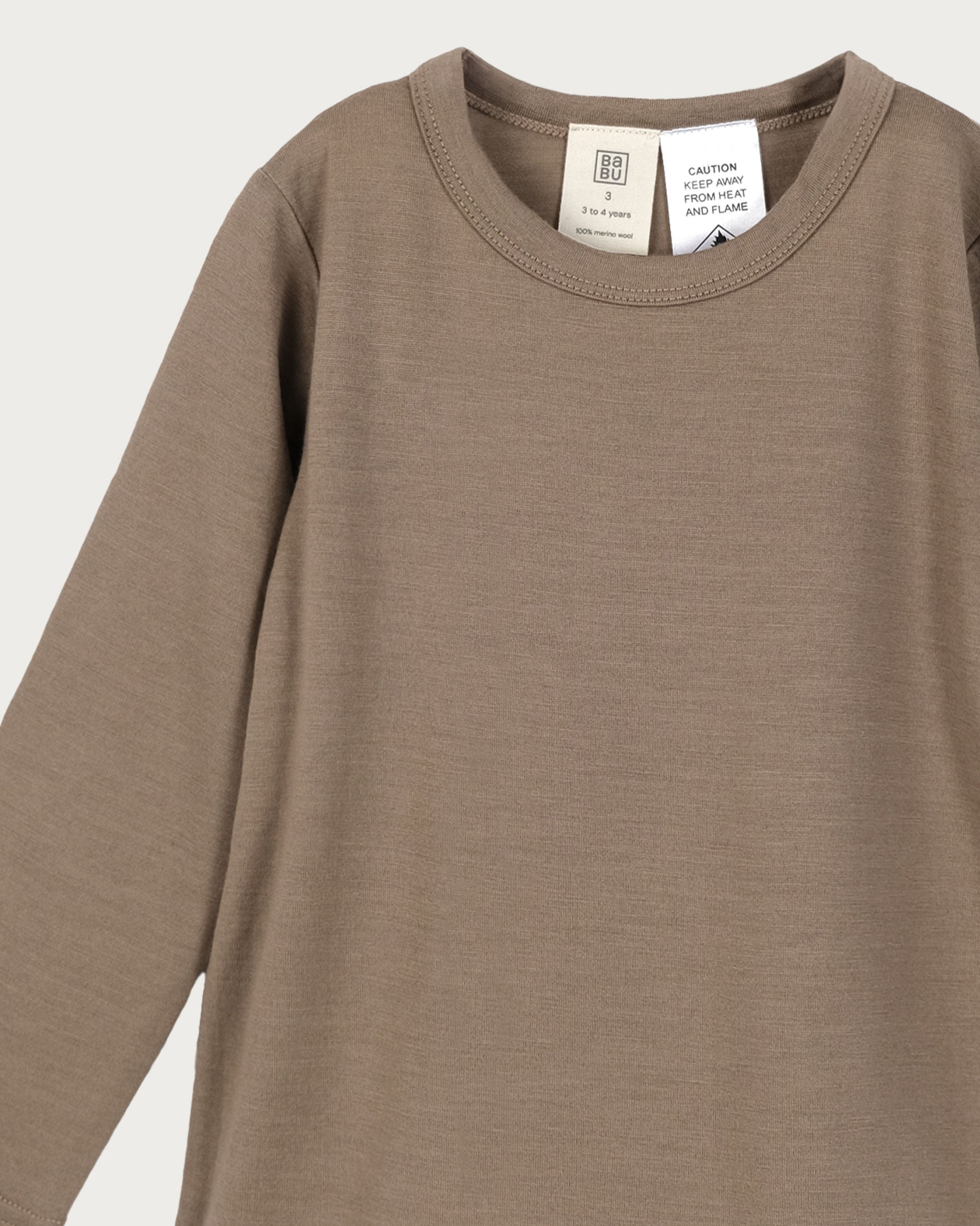Merino Long Sleeve Tee - Walnut