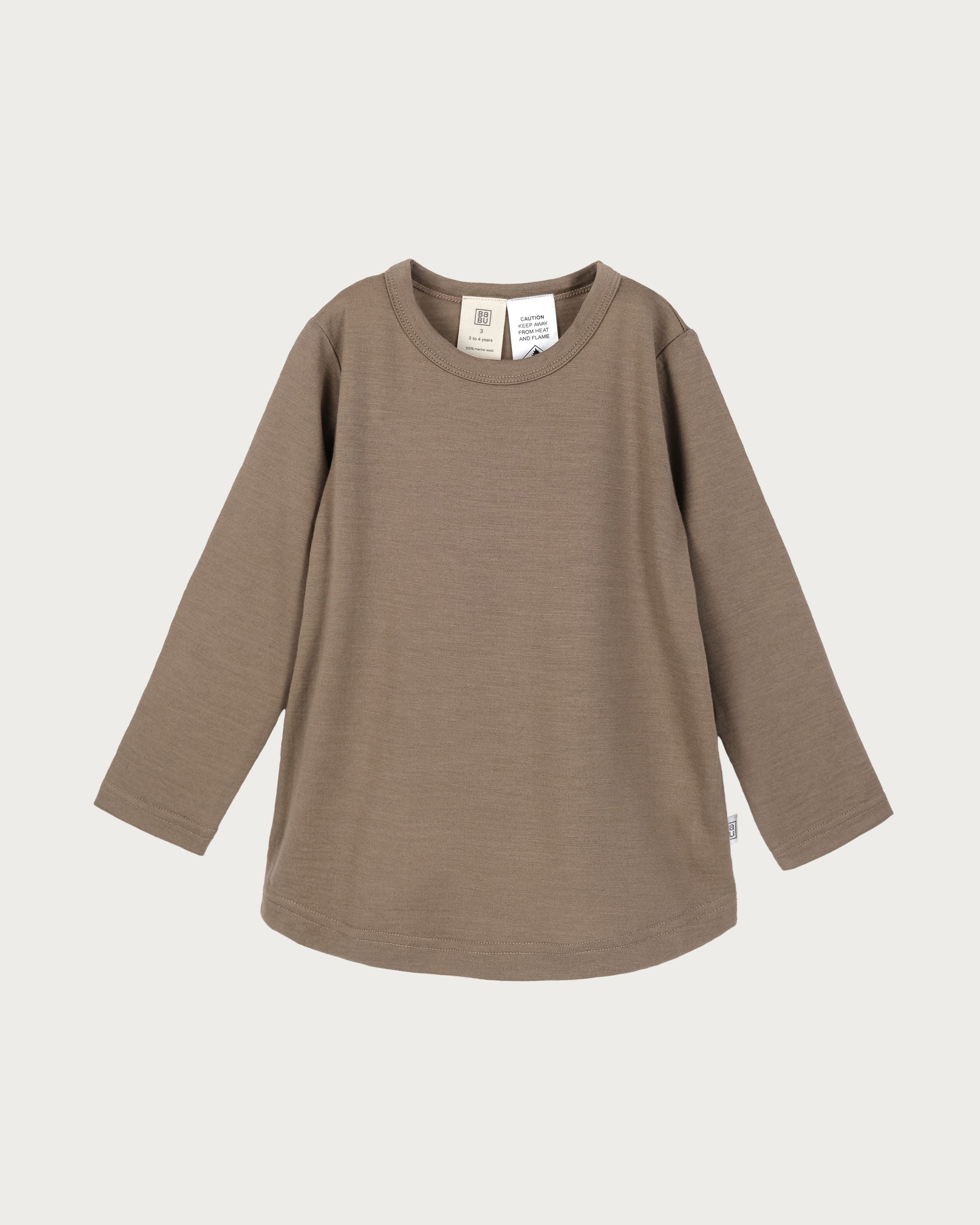 Merino Long Sleeve Tee - Walnut