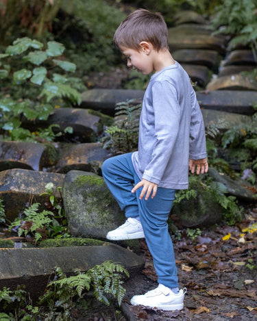 Merino Cuffed Pants - Denim