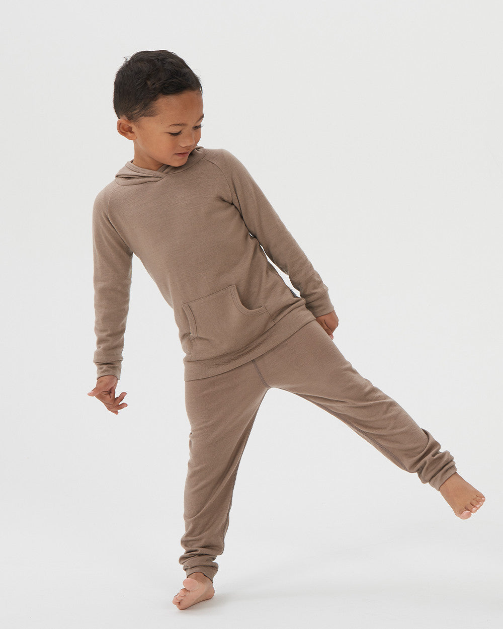 Merino Cuffed Pants - Walnut