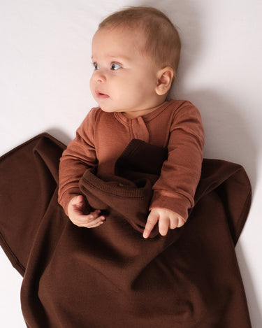 Fleece Merino Blanket - Chocolate