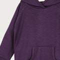 Babu Merino Hoodie - Plum - close up detail