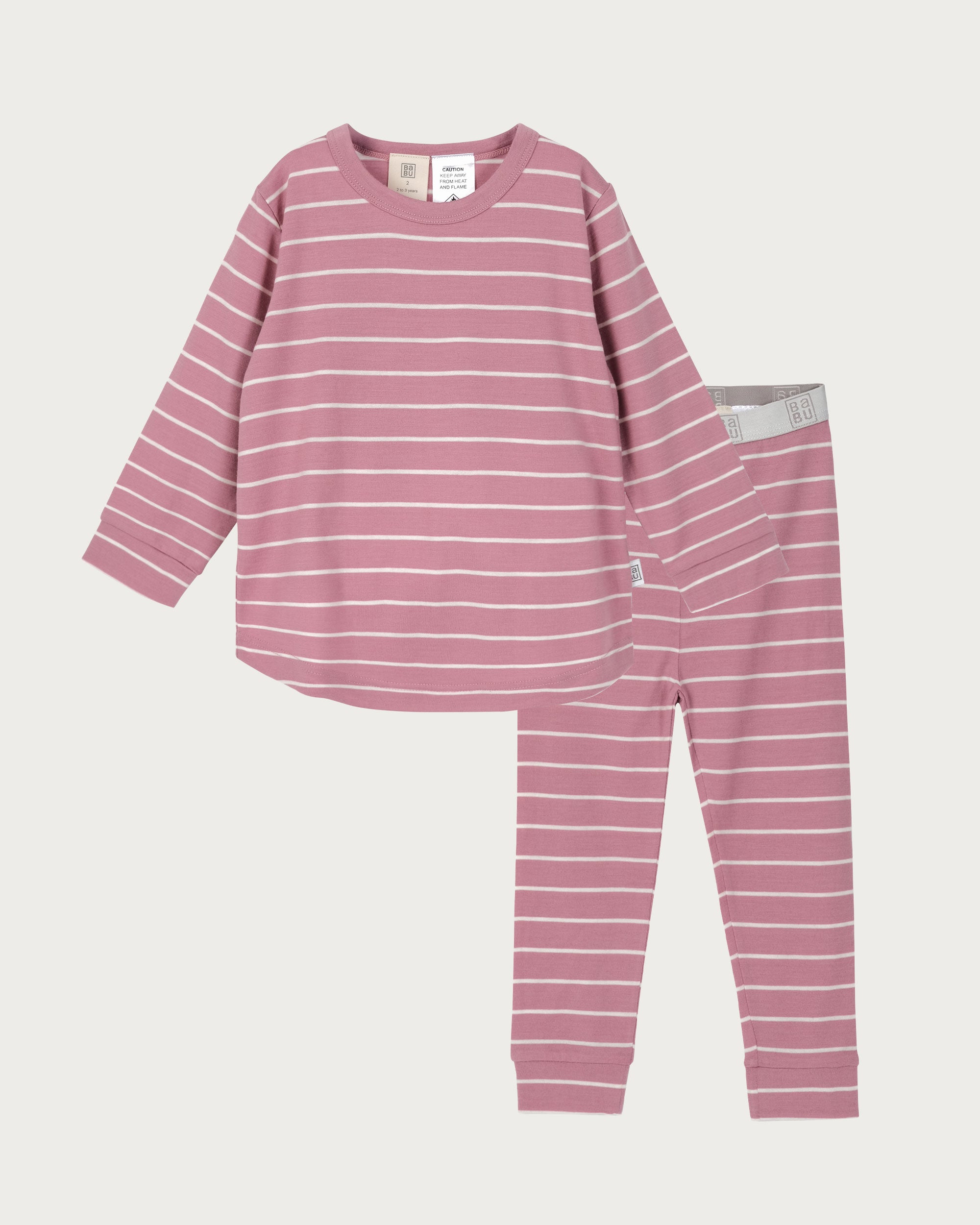 Merino PJ Set - Blossom Stripe