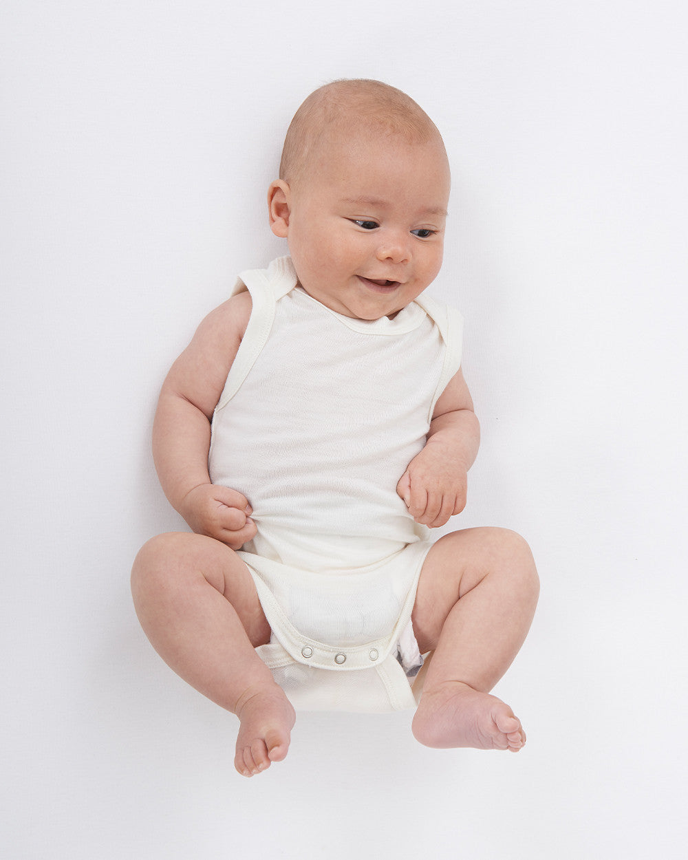 Merino Singlet Bodysuit - Cream