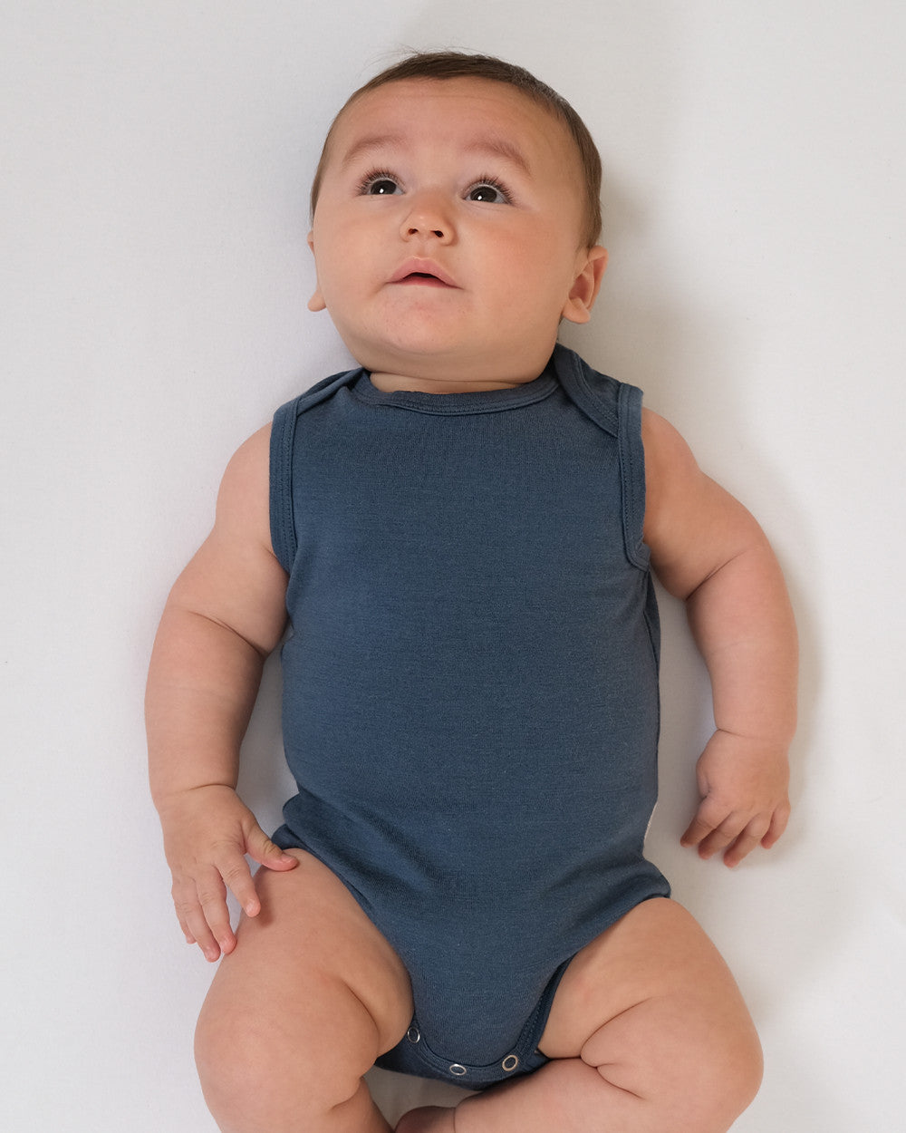 Merino Singlet Bodysuit - Denim