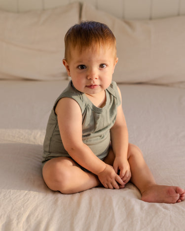 Merino Singlet Bodysuit - Sage