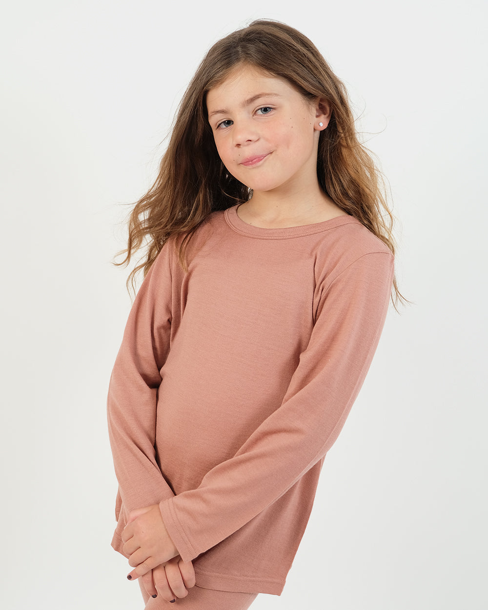 Merino Long Sleeve Tee - Rose