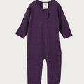 Babu Merino Footless Onesie - Plum