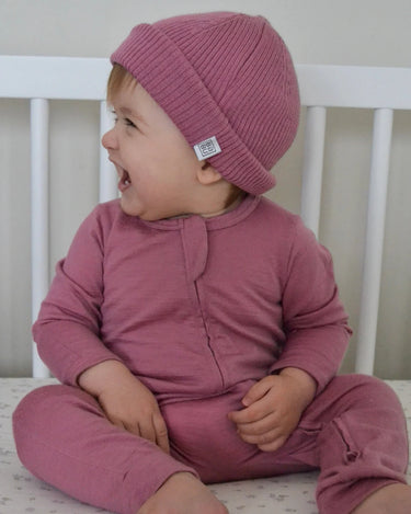 Babu Merino Ribbed Beanie - Blossom - view 2