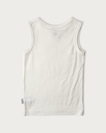 Babu Merino Singlet - Cream - back view