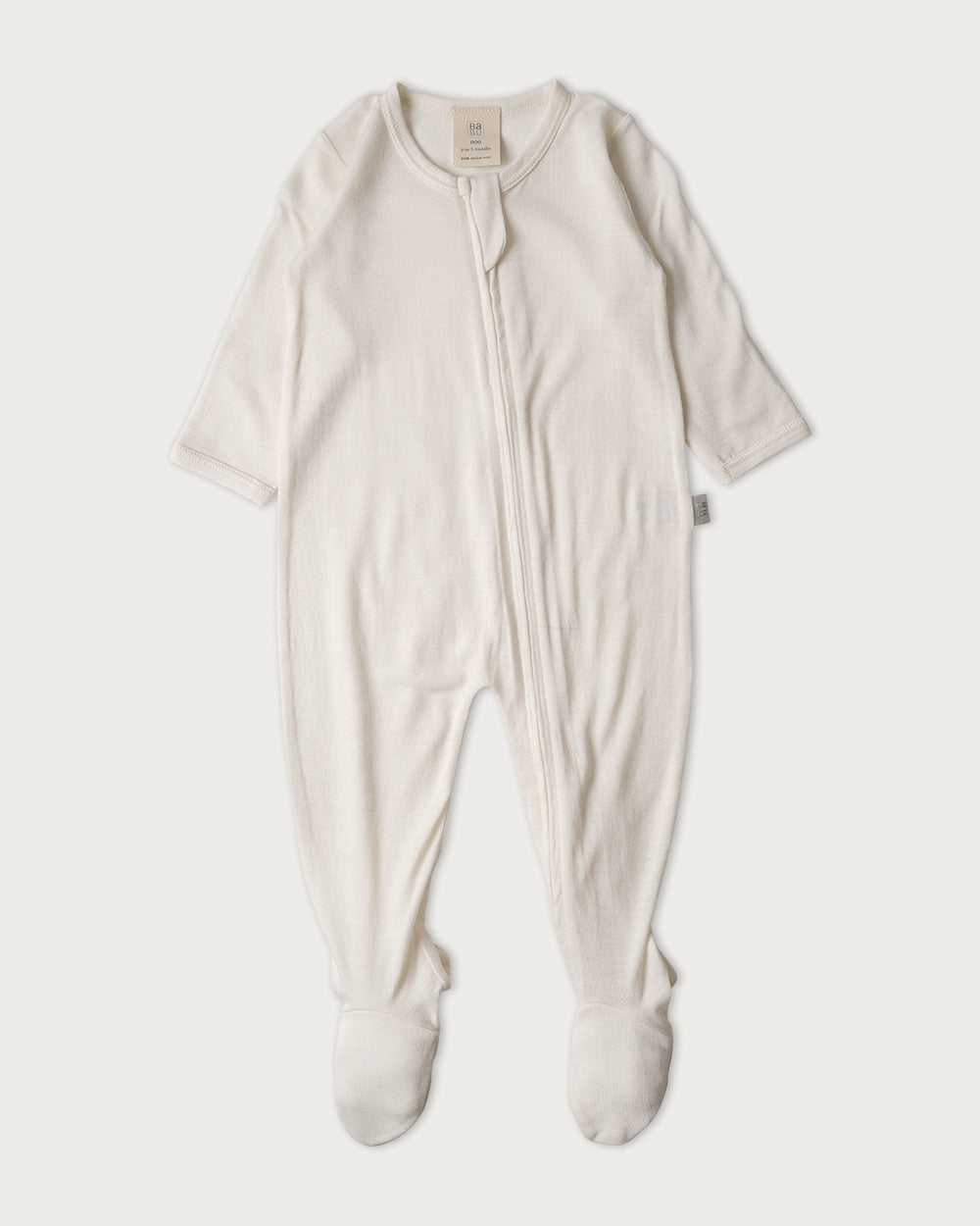 Merino Footed Onesie - Cream