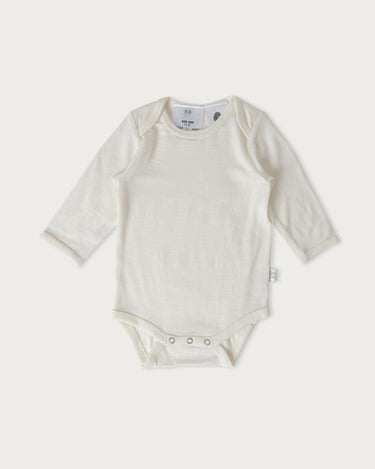 Merino Long Sleeve Bodysuit - Cream