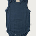 Babu Merino Singlet Bodysuit - Denim