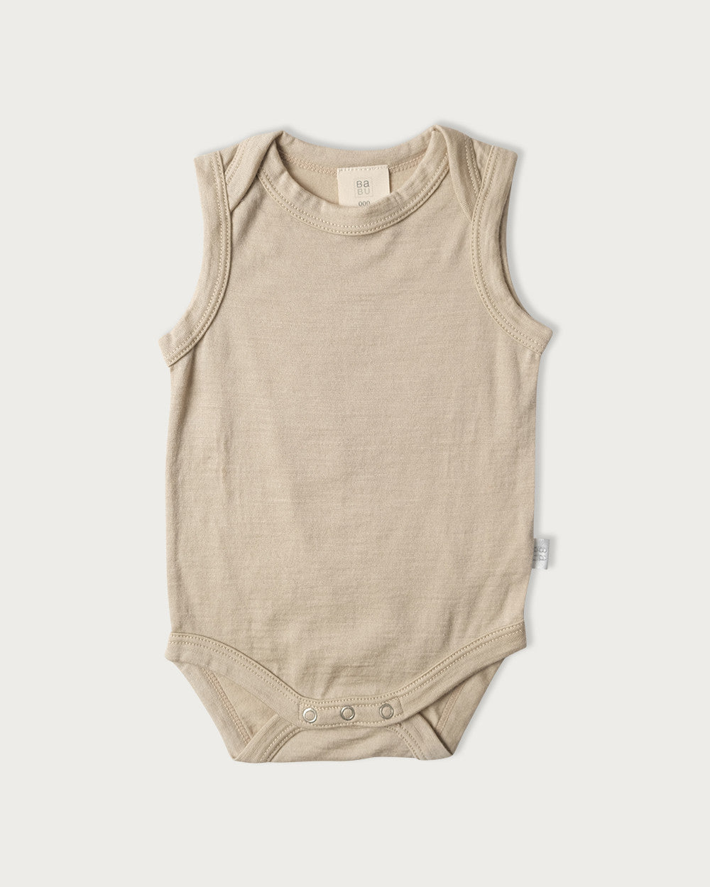 Merino Singlet Bodysuit - Mushroom
