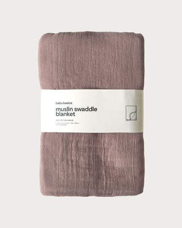 Muslin Swaddle Blanket - Mocha