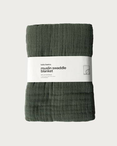 Muslin Swaddle Blanket - Moss