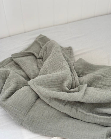 Muslin Swaddle Blanket - Sage