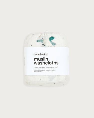 Muslin Wash Cloths (6 Pack) - Kereru
