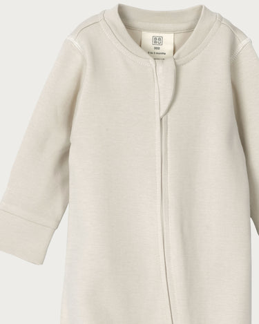 Cotton Footed Onesie - Oat