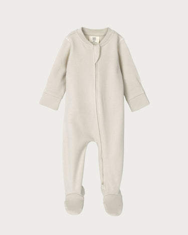 Cotton Footed Onesie - Oat