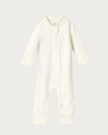 Cotton Footless Onesie - Cream