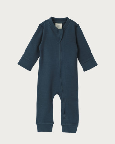 Cotton Footless Onesie - Denim