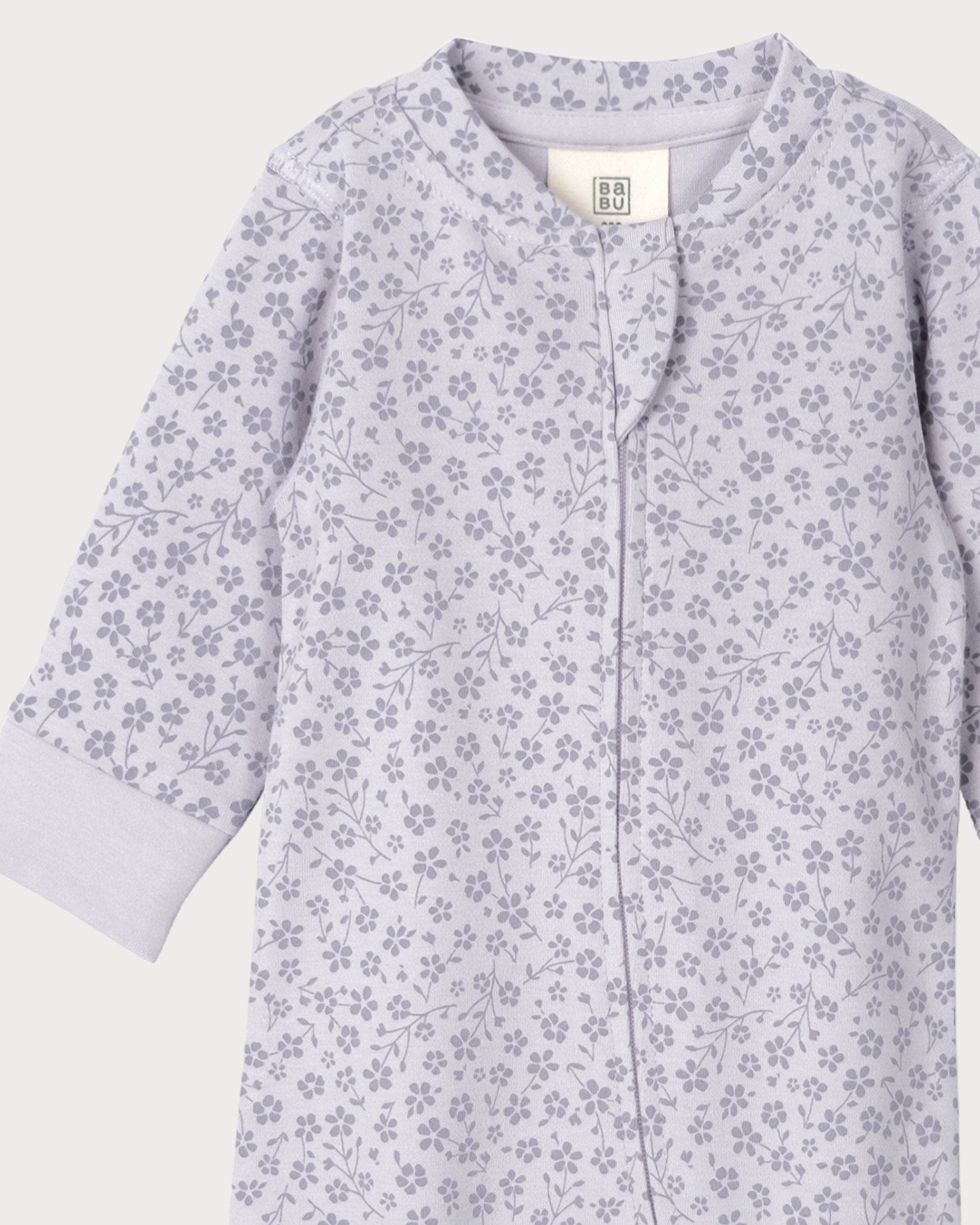 Footless Printed Onesie Zipsuit - Ditsy Floral