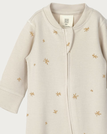 Cotton Footless Onesie - Marigold Star