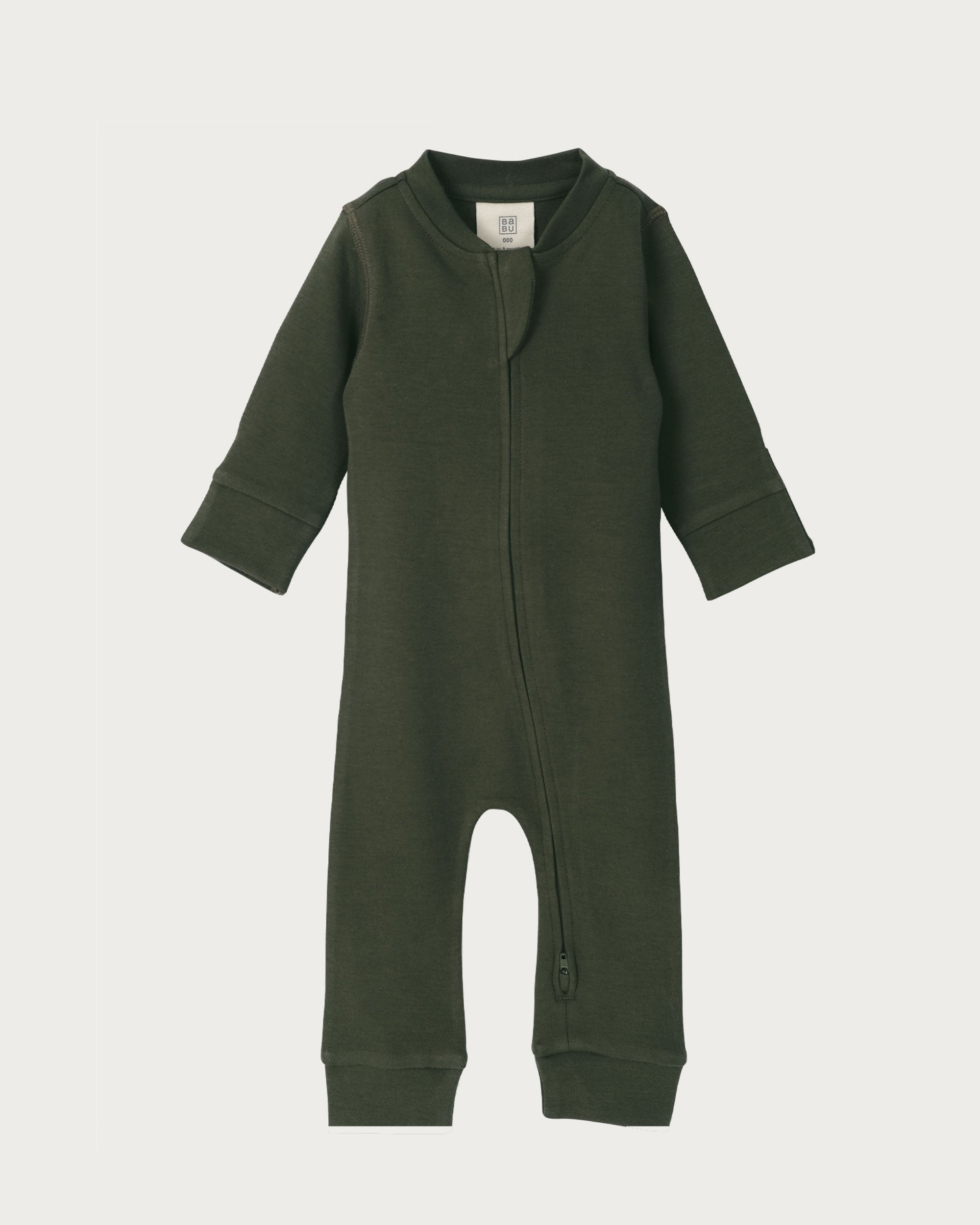 Footless Onesie Zipsuit - Moss