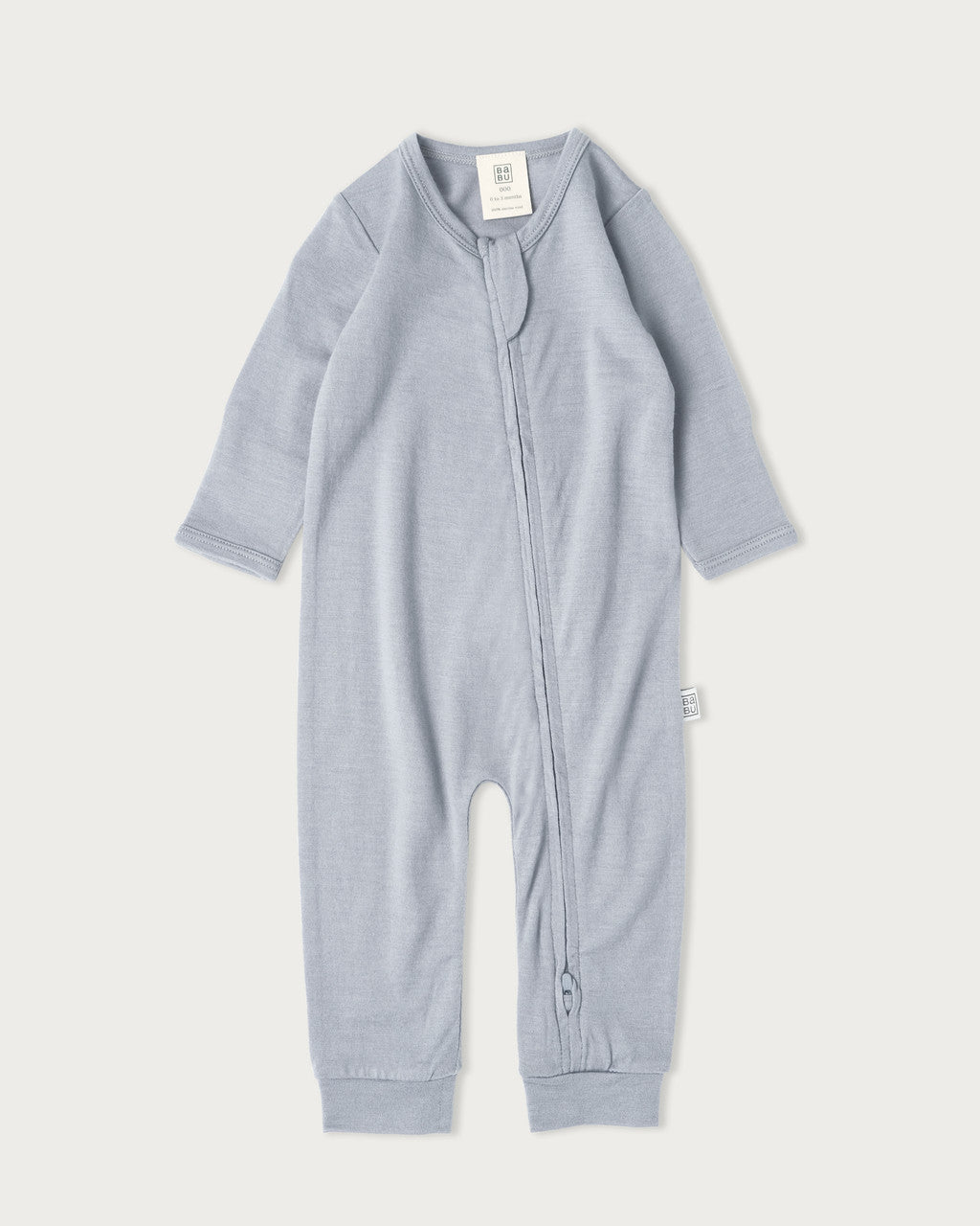 Merino Footless Onesie - Periwinkle