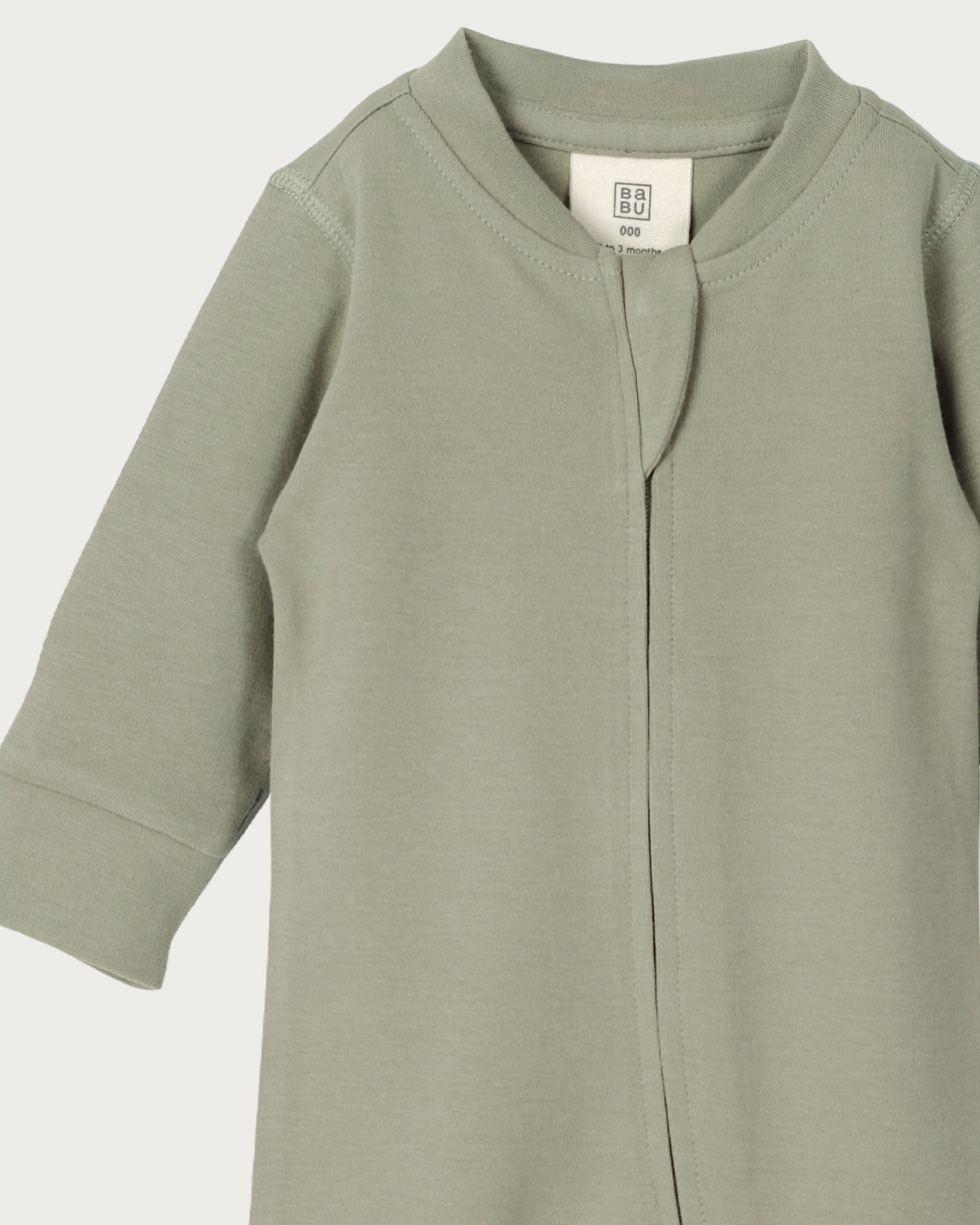 Footless Onesie Zipsuit - Sage